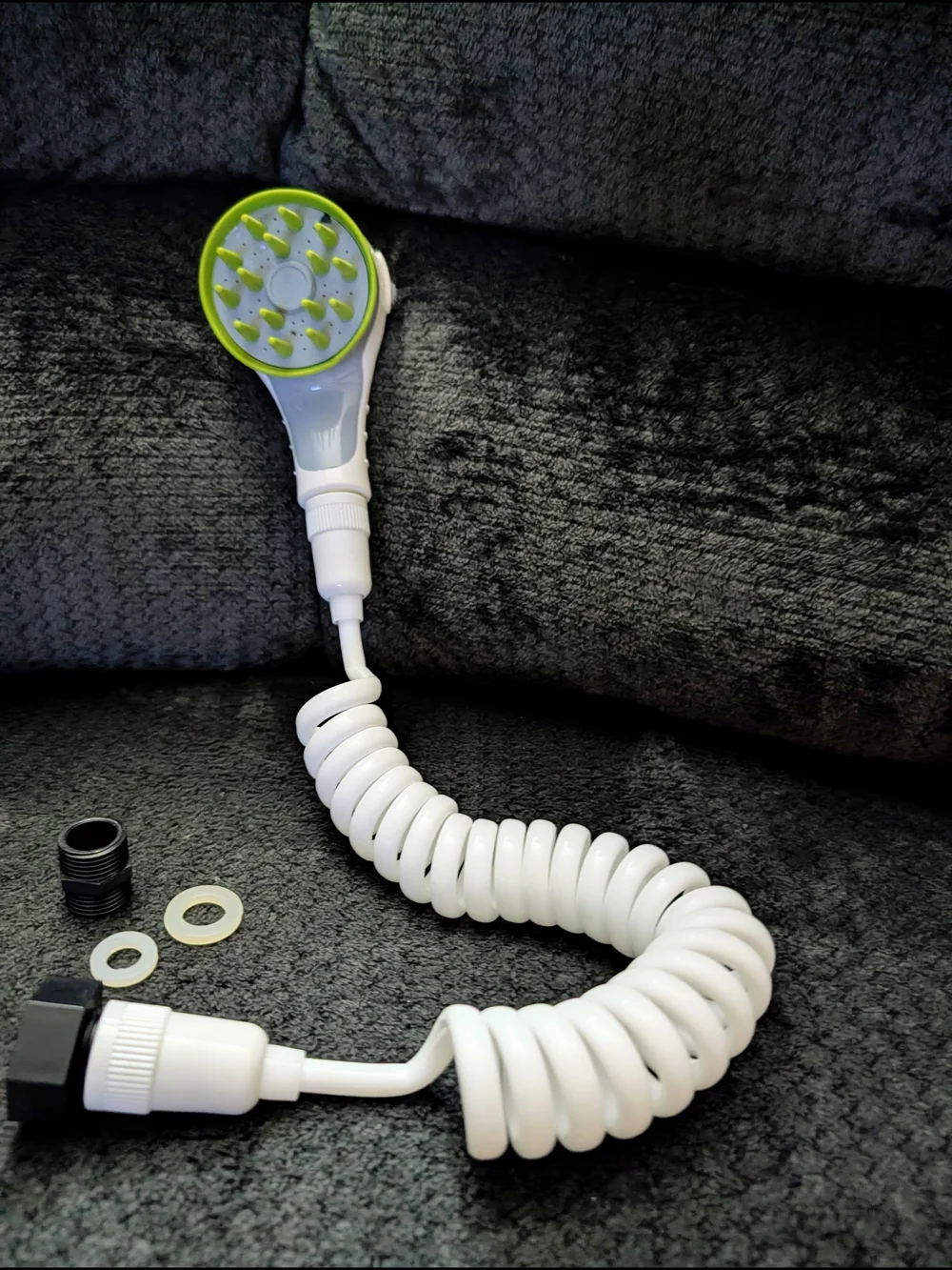Handheld Pet Bathing Sprayer - White & Lime Green